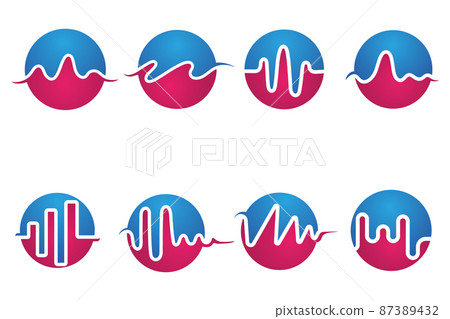 Sound waves vector illustration Sound waves vector illustration 87389432