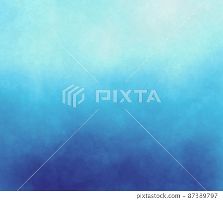 White blue background gradient watercolor cloudy texture with inky bottom and light sky blue bright top 87389797
