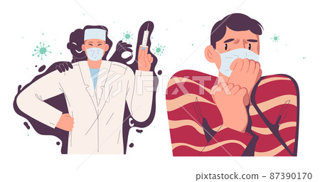 Patient is afraid of vaccination, the doctor seems dangerous to him 87390170