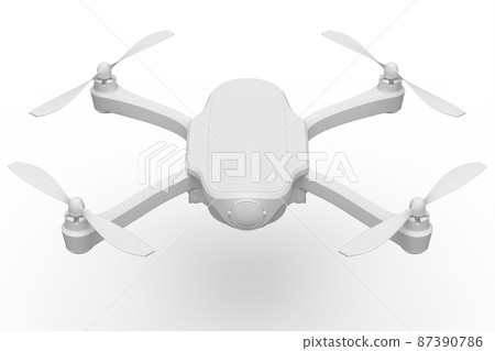 Flying photo and video drone or quad copter isolated on white background Flying photo and video drone or quad copter isolated on white background 87390786