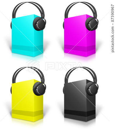 CMYK Music Box and Headphones 87390967