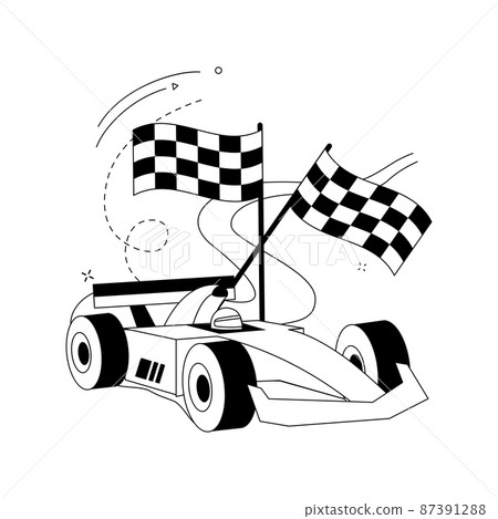 Car race abstract concept vector illustration. Car race abstract concept vector illustration. 87391288
