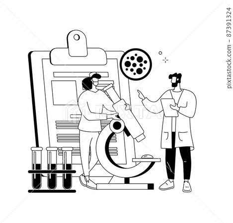 Microbiological technology abstract concept vector illustration. Microbiological technology abstract concept vector illustration. 87391324