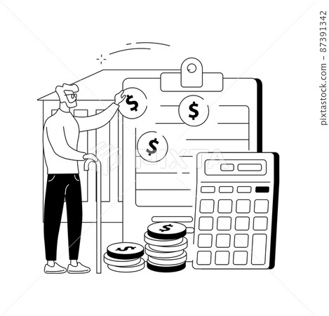 Pension scheme abstract concept vector illustration. 87391342