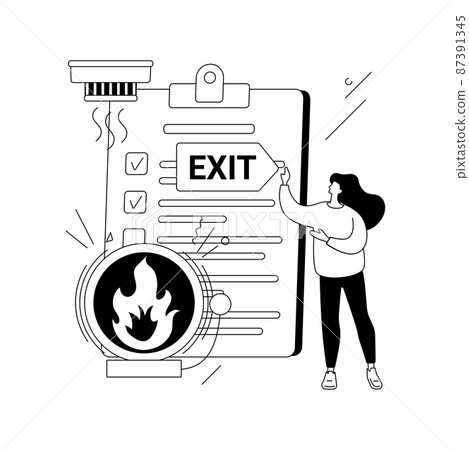 Fire alarm system abstract concept vector illustration. Fire alarm system abstract concept vector illustration. 87391345