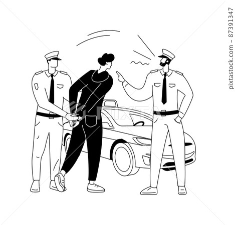 Arrest abstract concept vector illustration. Arrest abstract concept vector illustration. 87391347