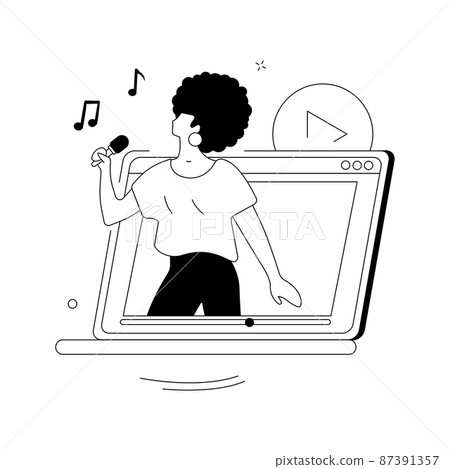 Music video abstract concept vector illustration. 87391357