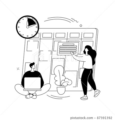 Set up daily schedule abstract concept vector illustration. Set up daily schedule abstract concept vector illustration. 87391392