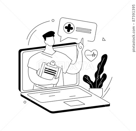 Telehealth abstract concept vector illustration. Telehealth abstract concept vector illustration. 87391395