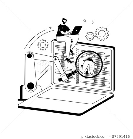 Automation testing abstract concept vector illustration. 87391416