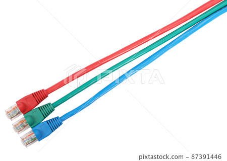 Set of 3 colored patch cord with connector RJ45 Set of 3 colored patch cord with connector RJ45 87391446