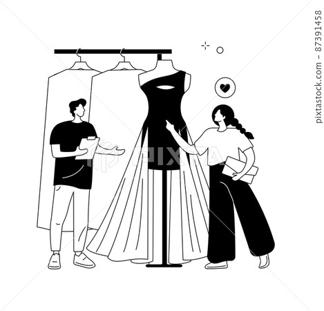 Fashion house abstract concept vector illustration. 87391458