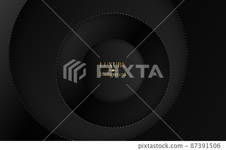 Luxury Gold and black Background with golden dots circles texture abstract style. Vector Illustration about modern template design for strong feeling and technology and futurism Luxury Gold and black Background with golden dots circles texture abstract style. Vector Illustration about modern template design for strong feeling and technology and futurism 87391506