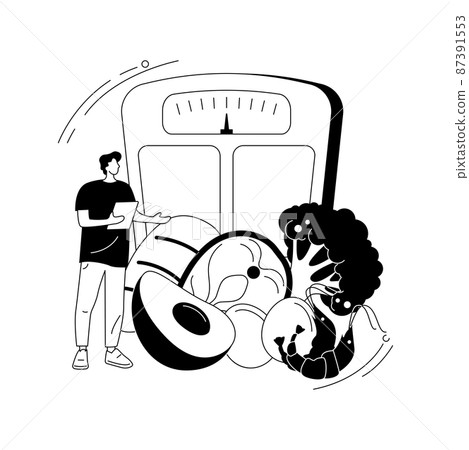 Dukan diet abstract concept vector illustration. 87391553