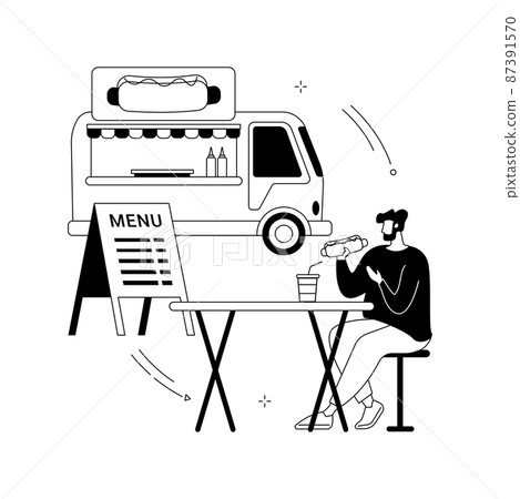 Street food abstract concept vector illustration. 87391570