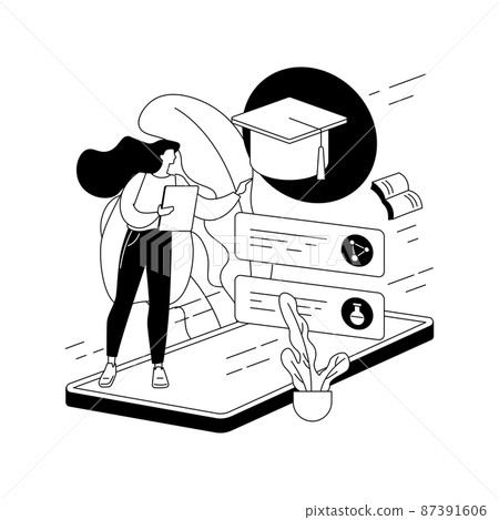 Online school platform abstract concept vector... - Stock Illustration ...