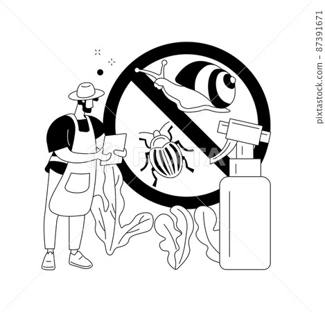 Garden pests abstract concept vector illustration. Garden pests abstract concept vector illustration. 87391671