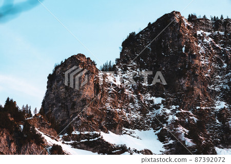 Swiss mountains - monumental rock formations in the Alps Swiss mountains - monumental rock formations in the Alps 87392072