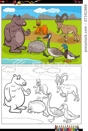 coloring book pages of animal groups