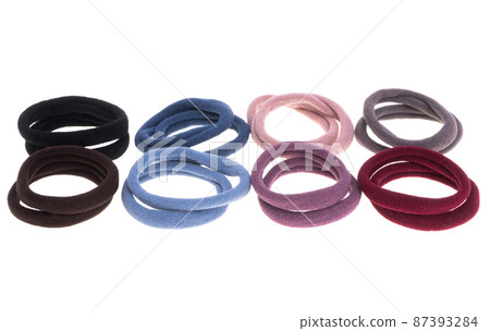 hair rubber bands isolated 87393284
