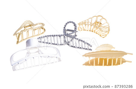 hair clips isolated 87393286