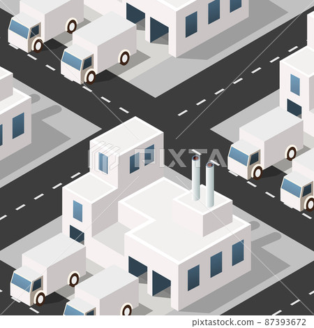 Isometric 3D city module industrial urban factory 3d architecture Isometric 3D city module industrial urban factory 3d architecture 87393672
