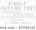 Abstract Fashion font alphabet. Typography typeface uppercase lowercase and number. vector illustration 87394142