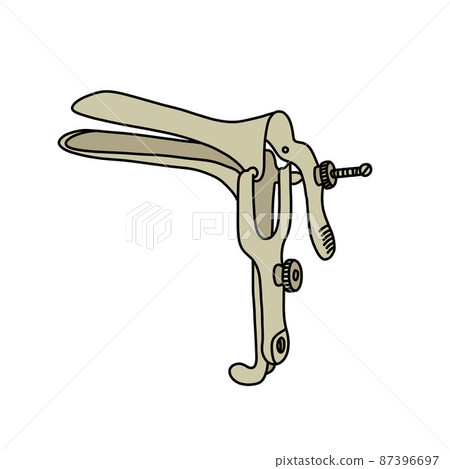 grave speculum doodle icon, vector color line illustration grave speculum doodle icon, vector color line illustration 87396697