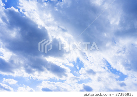 太陽耀斑、清爽的藍天和雲彩的背景材料_wide_14 太陽耀斑、清爽的藍天和雲彩的背景材料_wide_14 87396933