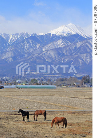 Horse Land Azumino Horses and the Northern Alps 87397096