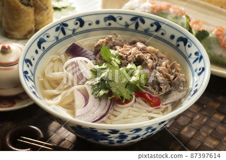Beef pho Vietnamese food Beef pho Vietnamese food 87397614