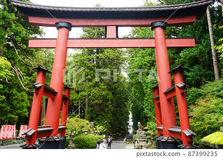 Japan Yamanashi Prefecture Kitaguchi Hongu Fuji Asama Shrine Torii 87399235