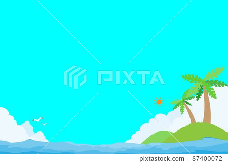 田園手繪海景插畫 87400072