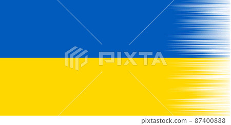 Ukrainian national flag Japanese paper background 87400888