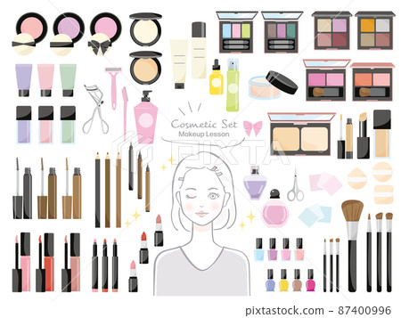 化妝品和女性插圖素材集 87400996