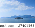 山口縣須尾島町瀨戶內海的海景 87401363