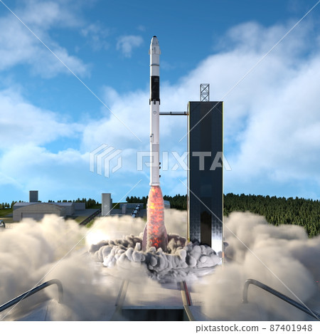 Rocket launch pad 87401948