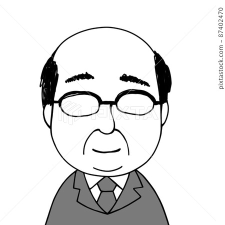 一個微笑的叔叔的插圖 一個微笑的叔叔的插圖 87402470
