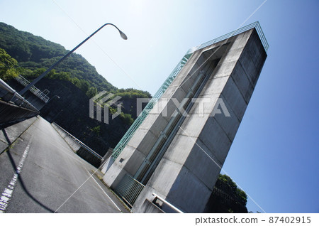 Gate at the top of Daimon Dam Gate at the top of Daimon Dam 87402915