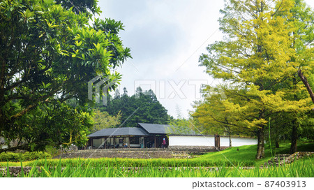 台灣，森林，高山湖泊，明池，遊客中心，台湾、森、山の湖、明志、ビジターセンター、Ming Chi, 87403913