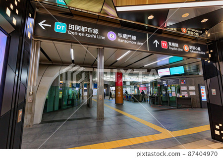 Underground passage at Shibuya Station, Tokyo Tokyu Toyoko Line Hikarie 2 ticket gate 87404970