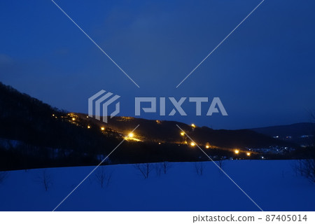 從盤溪看到的真駒內夜景 從盤溪看到的真駒內夜景 87405014