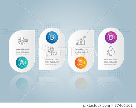 horizontal infographics elements timeline presentation report 87405161