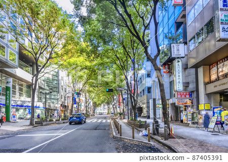 Cityscape of Shibuya, Tokyo Miyamasu-zaka 87405391