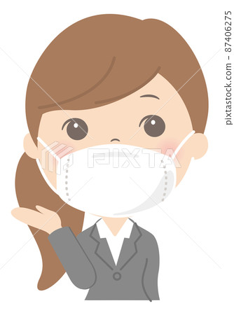 戴著口罩的女士(OL /商務/求職) 戴著口罩的女士(OL /商務/求職) 87406275