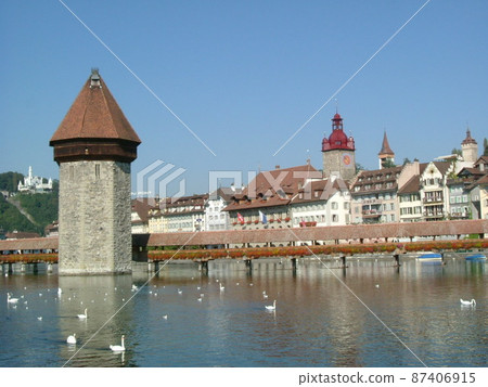 Chapel Bridge in Lucerne, Switzerland 87406915