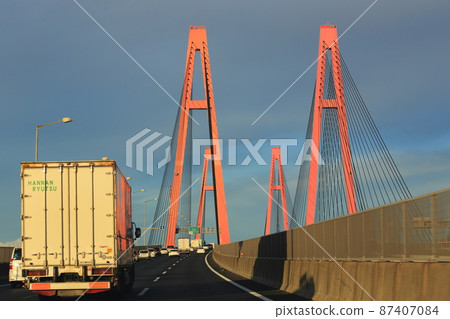 朝陽、晨遊、名子海衛橋、名子西大橋[愛知縣名古屋市] 87407084