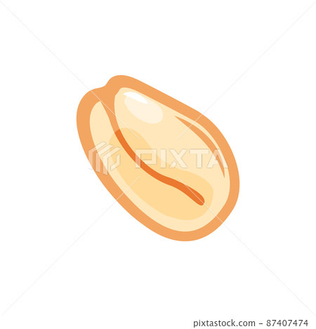 Oat flake on a white isolated background. Oat. Vector cartoon icon 87407474