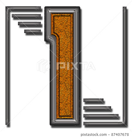 3D render of unique double metal ornament number 3D render of unique double metal ornament number 87407678