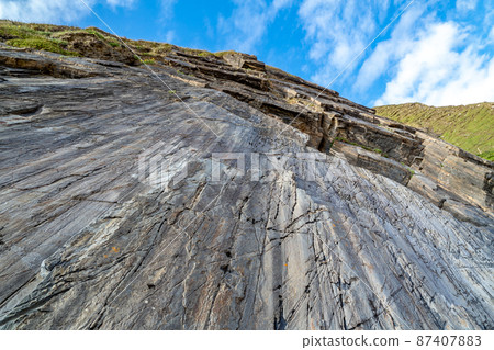 Huge rocks at the Silver Strand in County Donegal - Ireland Huge rocks at the Silver Strand in County Donegal - Ireland 87407883